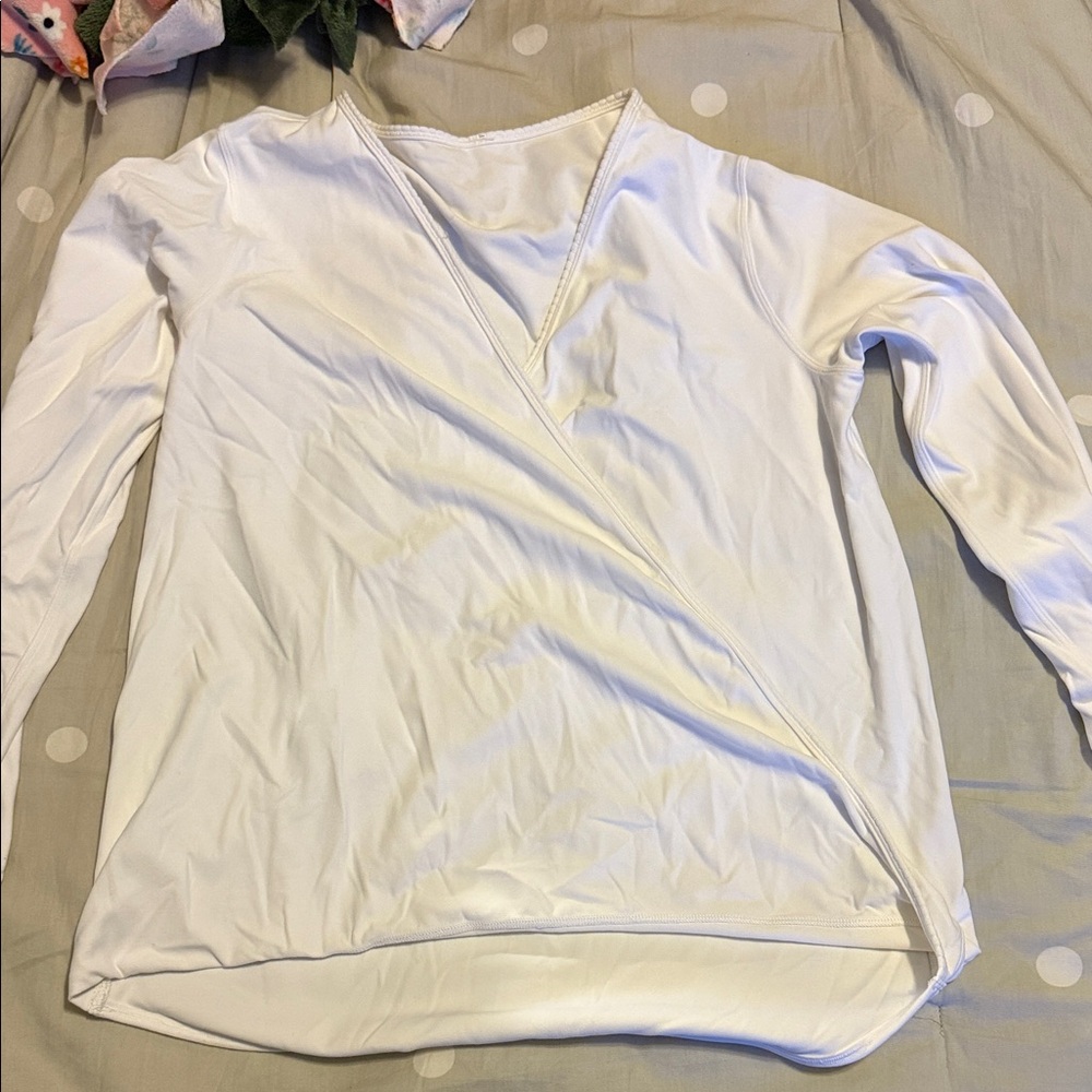 Lululemon Athletica White Long Sleeve Top